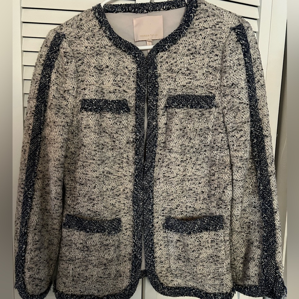 Blazer - navy blue and white